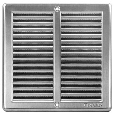 Mřížka větrací se sítí HACO NVM 200×200 mm nerez
