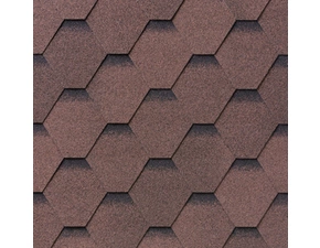 Šindel asfaltový IKO 2.0 Superglass Hex 27 Podvojná hnědá ultra 3,0 m2