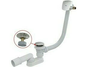 Sifon vanový Click/Clack Alca A509CKM-100 s napouštěním přepadem chrom velká zátka