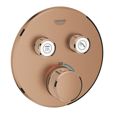 Díl nadomítkový Grohe Grohtherm SmartControl s 2 ventily kartáčovaný Warm Sunset 29119DL0