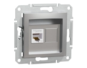 Zásuvka datová Schneider Electric Asfora CAT5E 1× RJ45 aluminium