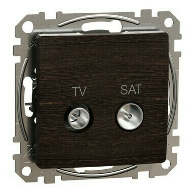 Zásuvka anténní koncová Schneider Sedna Design TV/SAT 7 dB wenge