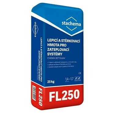 Hmota lepicí a stěrková Stachema FL250/CHEMA SET Ecolor 25 kg