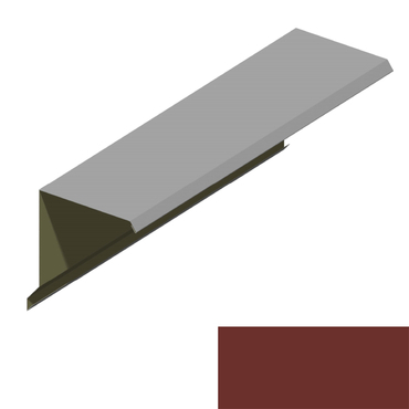 Ukončení pultové střechy RS312A-75 SP 35 TEX s okapnicí 2R17A cihlově hnědá