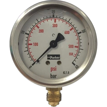 Manometr otřesuvzdorný spodní 63 mm 1/4" 0–6 bar
