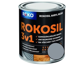 Barva samozákladující Rokosil akryl 3v1 RK 300 1010 šedá pastelová, 3 l