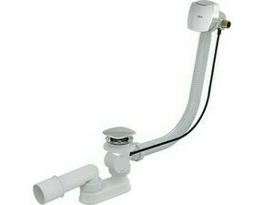 Sifon vanový s ovládáním Alca A564CRM2-80 s napouštěním přepadem chrom hranatá zátka