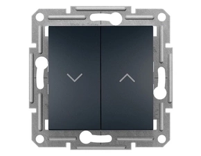 Spínač žaluziový řazení 1/0+1/0 s blokací Schneider Electric Asfora antracit