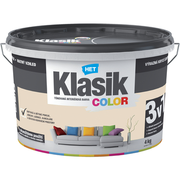 Malba interiérová HET Klasik Color béžový kávový 4 kg