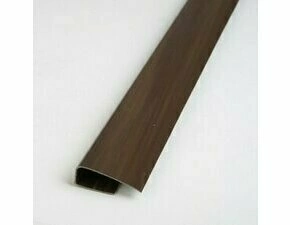 Profil okrajový plastový tmavé dřevo 3000 mm