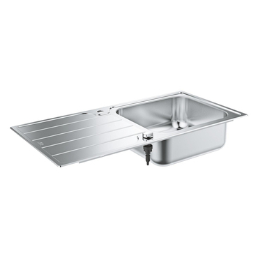 Dřez nerezový s odkapem Grohe K500 1 000×500 mm kartáčovaná nerez 31563SD1