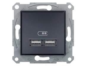 Zásuvka nabíjecí USB Schneider Electric Asfora 2× USB A antracit