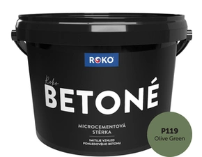 Stěrka dekorativní Roko Betoné P119 Olive Green 7 kg