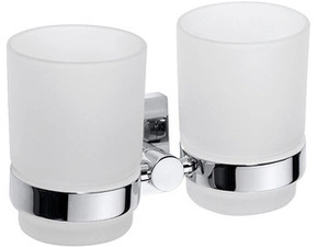 Držák kartáčků dvojitý Bemeta Beta sklo/chrom