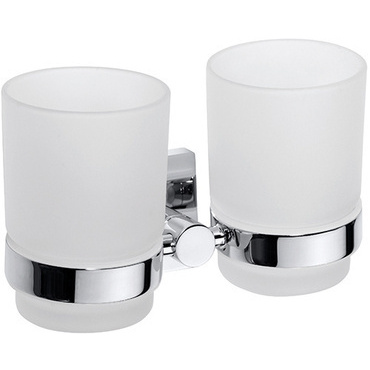 Držák kartáčků dvojitý Bemeta Beta sklo/chrom