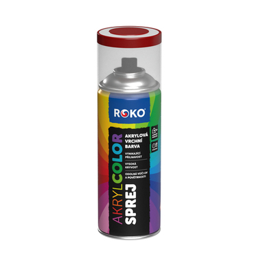 Barva akrylová vrchní Roko AKRYCOLOR Sprej rubínová, 400 ml