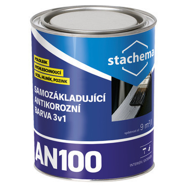 Nátěr samozákladující antikorozní Stachema AN100 čistě bílá 3 l