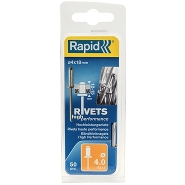 Nýty hliníkové Rapid High Performance 4×18 mm 50 ks