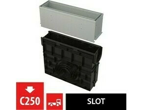 Vpust venkovní štěrbinová Alca AVZ101R-R122R s asymetrickým revizním nástavcem 160 mm, pozink