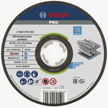 Kotouč řezný Bosch Expert for Inox X-LOCK 125×1,6 mm