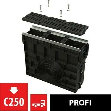 Vpust venkovní žlabová Alca AVZ103R-R403 s kovovým rámem, rošt kompozitní C250