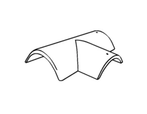 Hřebenáč rozdělovací pravý T220 Bramac Protector se dvěma příchytkami památkově červená