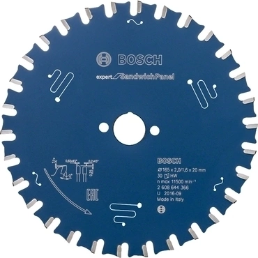 Kotouč pilový Bosch Expert for Sandwich 165×20×1,6 mm 30 z.