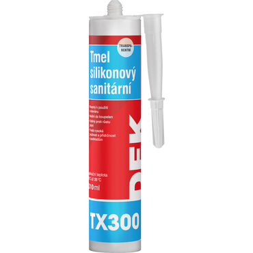Tmel silikonový sanitární DEK TX300 transparentní 310 ml