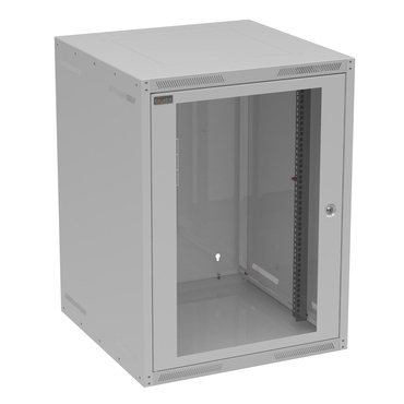Rozvaděč datový nástěnný 19" Solarix GrandN 16U skleněné dveře