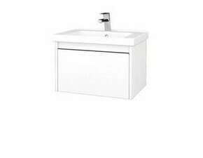 Skříňka umyvadlová Dřevojas BONO SZZ 65 bílá lesk/bílá lesk vč. umyvadla Harmonia