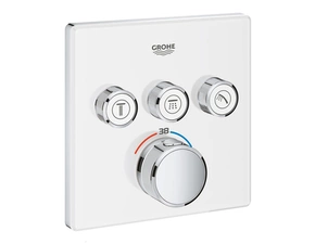 Baterie podomítková termostatická Grohe Grohtherm SmartControl 3-cestná měsíční bílá/chrom 29157LS0