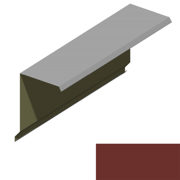 Ukončení pultové střechy RS360A-75 SP 35 TEX s okapnicí 2R17A cihlově hnědá