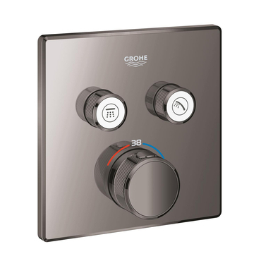 Díl nadomítkový Grohe Grohtherm SmartControl s 2 ventily Hard Graphite 29124A00