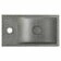 Umývátko betonové Sapho Crest L 400×220 mm včetně výpusti, černý granit, baterie vlevo AR403