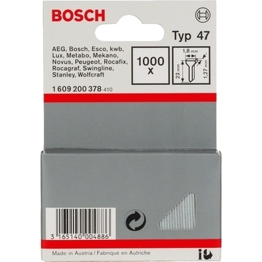 Spony Bosch typ 47 1,8×1,27×23 mm 1 000 ks
