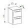 Skříňka spodní EBS Pure 330×500×330 mm bílá/dub PUREN33D