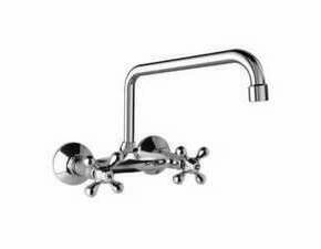 Baterie dřezová nástěnná Mereo Retro Viktorie CBL301A04 100 mm chrom ramínko U 230 mm