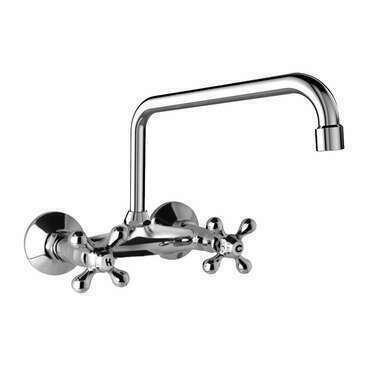 Baterie dřezová nástěnná Mereo Retro Viktorie CBL301A04 100 mm chrom ramínko U 230 mm