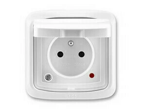Zásuvka 230 V jednonásobná ABB Tango IP 44 bílá