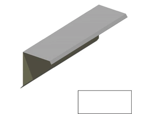 Ukončení pultové střechy RS312S-75 SP 25 RAL 9010 bílá