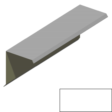 Ukončení pultové střechy RS312S-75 SP 25 RAL 9010 bílá