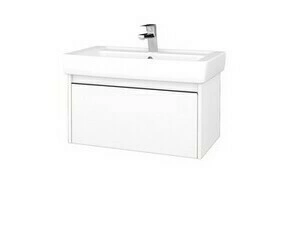 Skříňka umyvadlová Dřevojas BONO SZZ 80 bílá lesk/bílá lesk vč. umyvadla Q