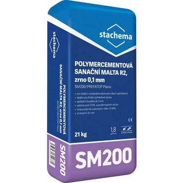 Hmota opravná Stachema SM200 Prefatop Plano tmavě šedá 21 kg