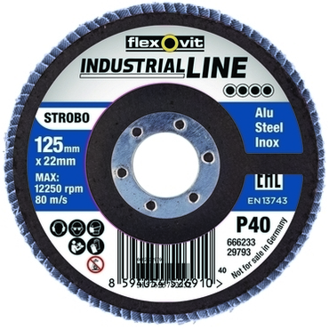 Kotouč brusný lamelový Flexovit IL Strobo 125×22,23 mm 80