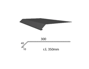 Okapnice poplastovaná Viplanyl antracit délka 2,0 m rš. 350 mm