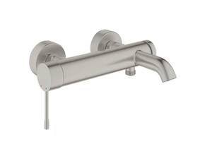 Baterie vanová nástěnná Grohe Essence 150 mm, SuperSteel s přepínačem 25250DC1