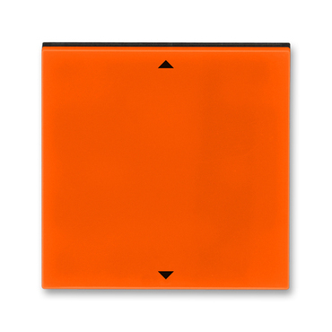 Kryt spínač žaluziový jednoduchý ABB Levit oranžová, kouřová černá