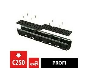 Žlab venkovní Alca AVZ103-R403 s kovovým rámem, rošt kompozitní C250