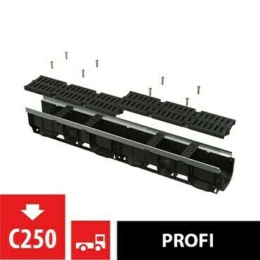 Žlab venkovní Alca AVZ103-R403 s kovovým rámem, rošt kompozitní C250