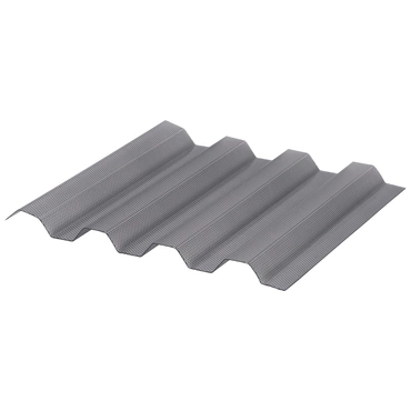 Deska polykarbonátová trapézová TOPLIGHT T 76/18 microprisma 2UV antracit 0,9×1 060×4 000 mm